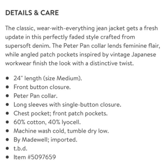 Madewell Joshua Tree Button Down Denim Jean Jacket - Picture 5 of 16